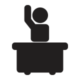 student raising hand Icon